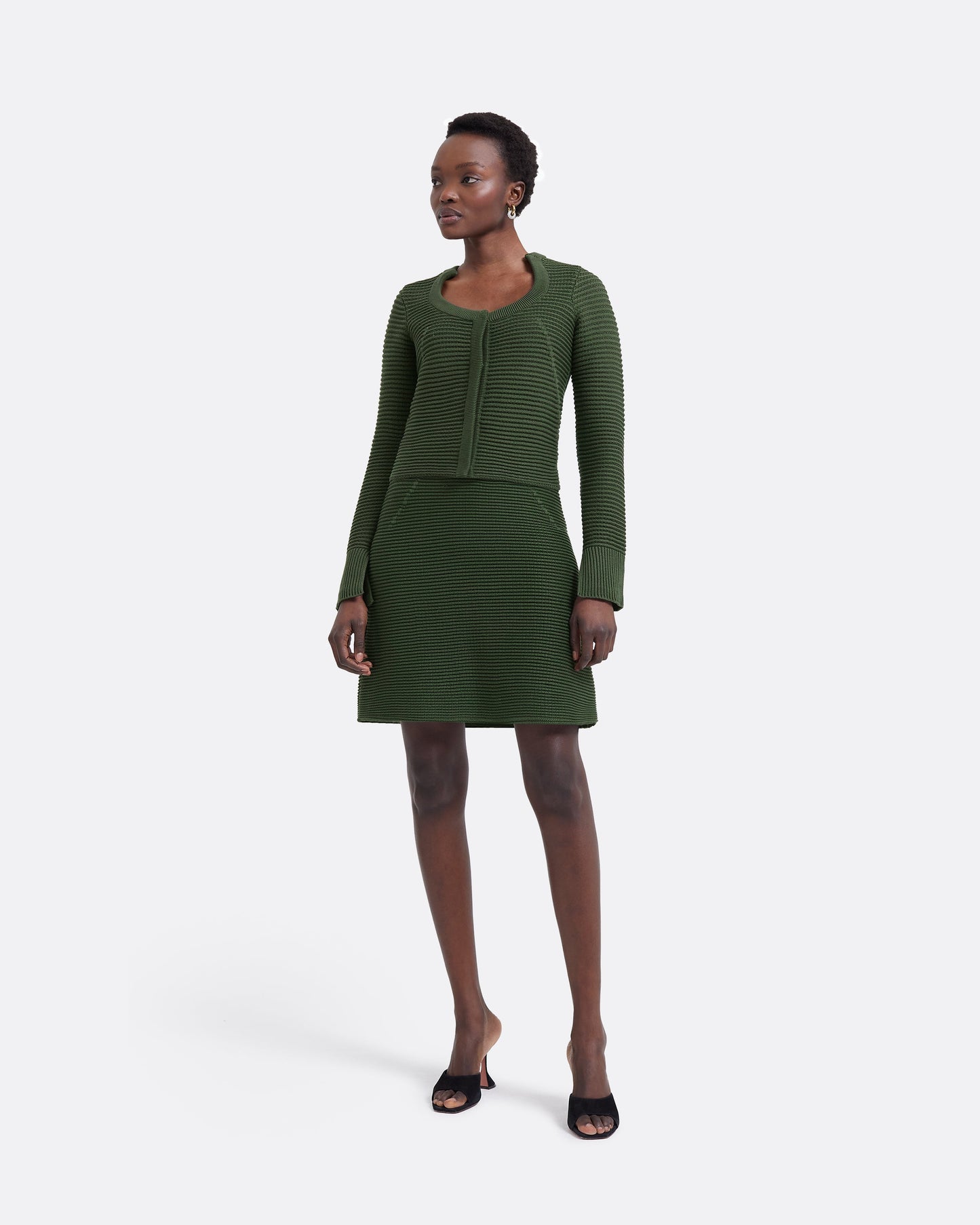 Kelly Olive Crochet Skirt