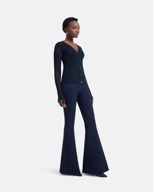 Keziah Navy Knit Top