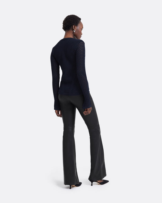 Keziah Navy Knit Top