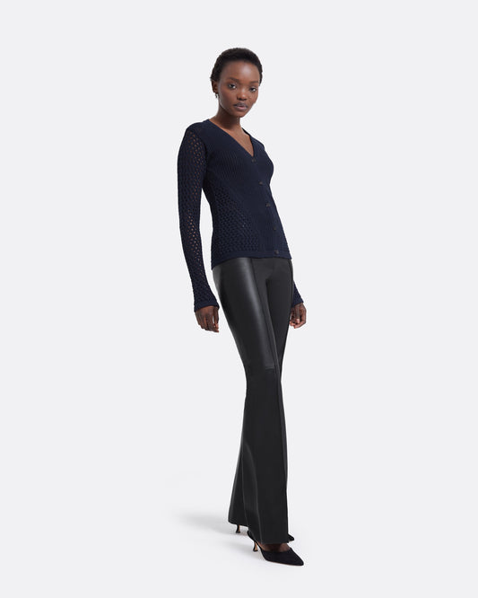 Keziah Navy Knit Top