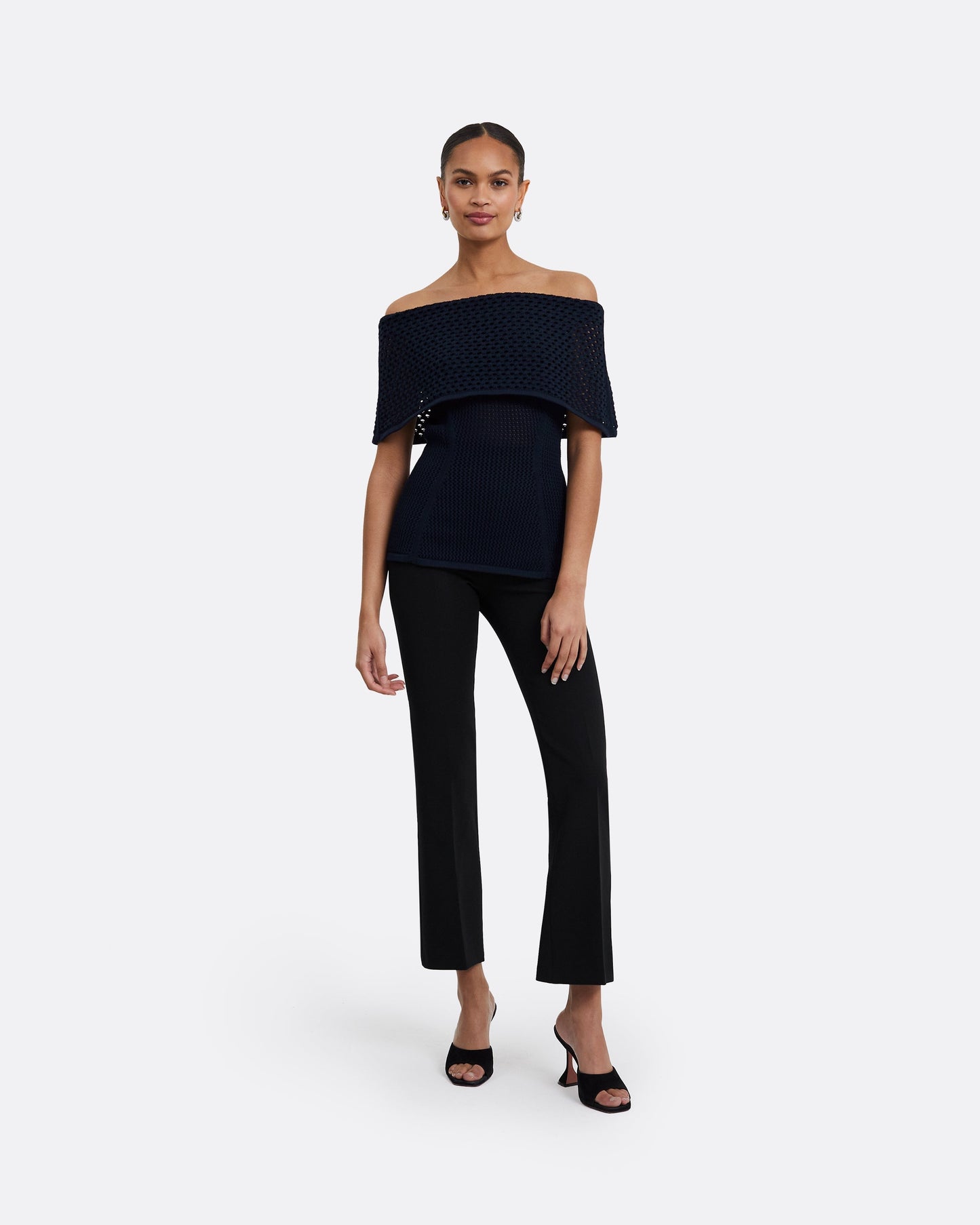 Kora Navy Knit Top