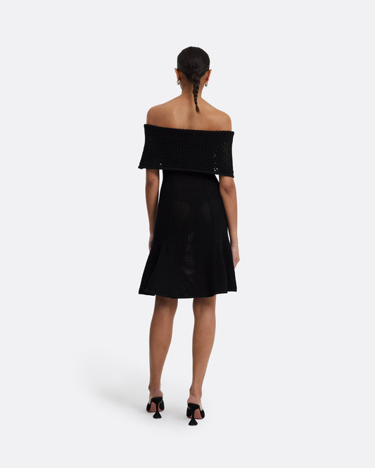 Kole Black Knit Short Dress