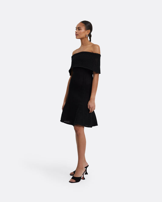 Kole Black Knit Short Dress