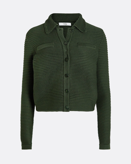 Artemis Olive Crochet Jacket