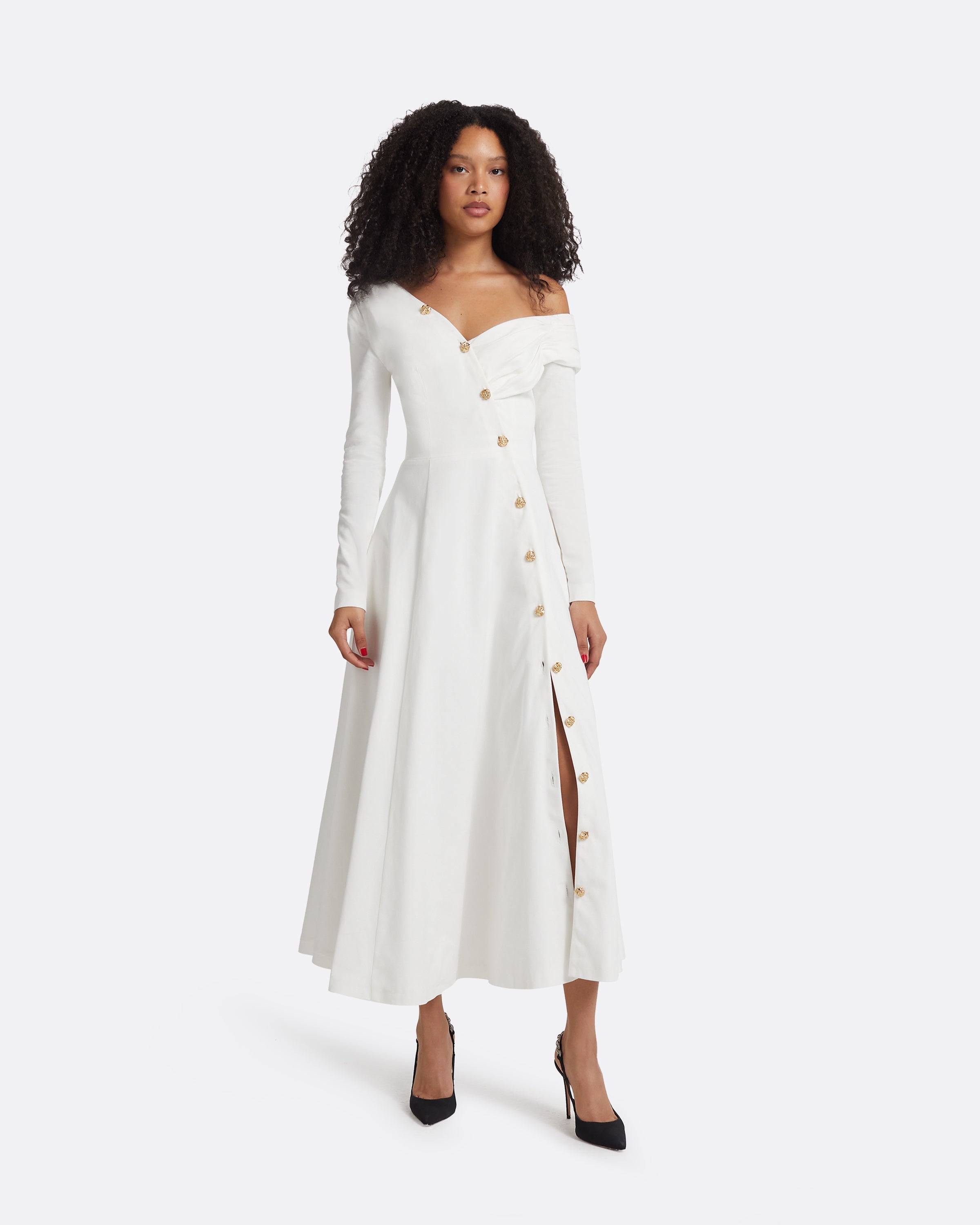 Blaike Ivory Midi Dress