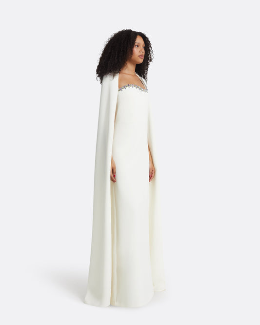 Mattia Ivory Long Dress