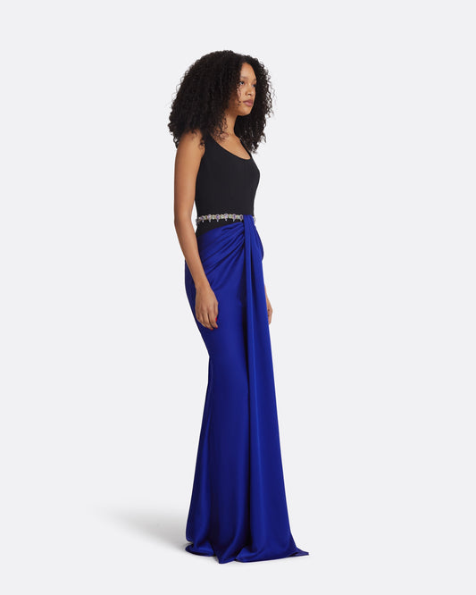 Marlena Embroidered Marrakech & Black Long Dress