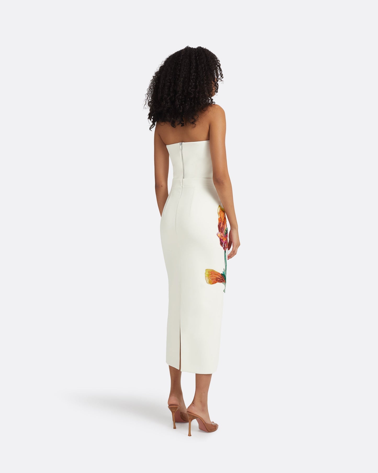 Grainee Ivory & Poppy Field Embroidery Skirt