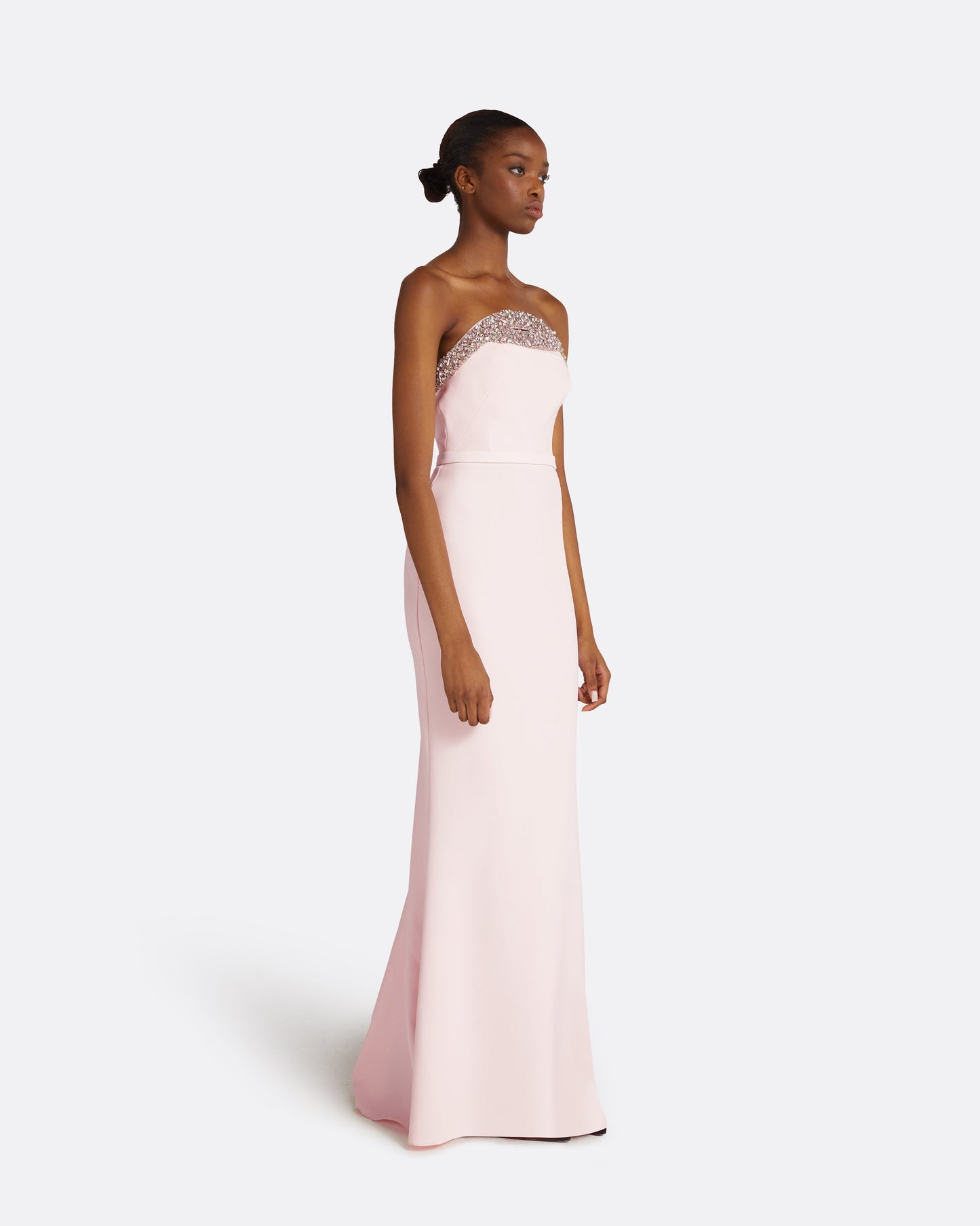 Donatella Barely Pink Long Dress – Maison Safiyaa USA Donatella Barely Pink Long Dress – Maison Safiyaa USA