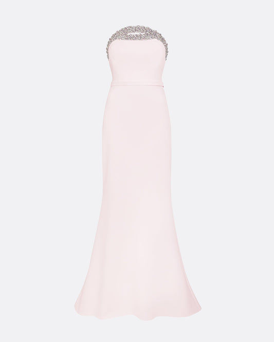 Donatella Barely Pink Long Dress