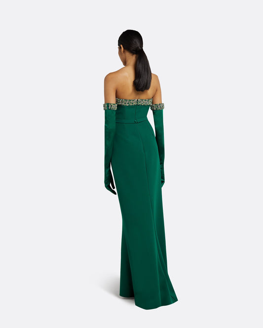 Donatella Botanic Long Dress With Antonia Gloves
