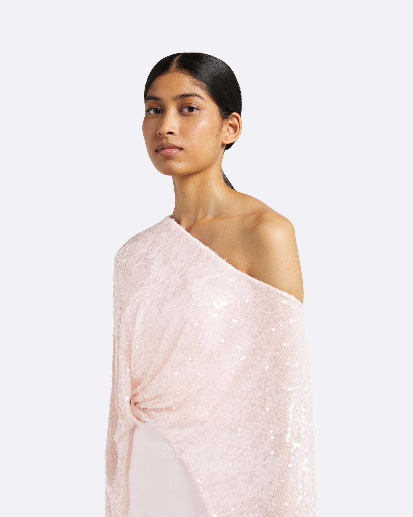 Cadenza Barely Pink Long Dress
