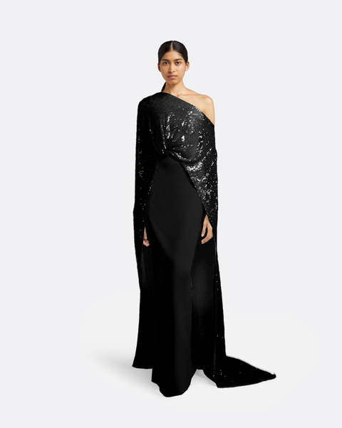 【新品】　Paddington Long Dress black M herlipto Paddington Long Dress black M