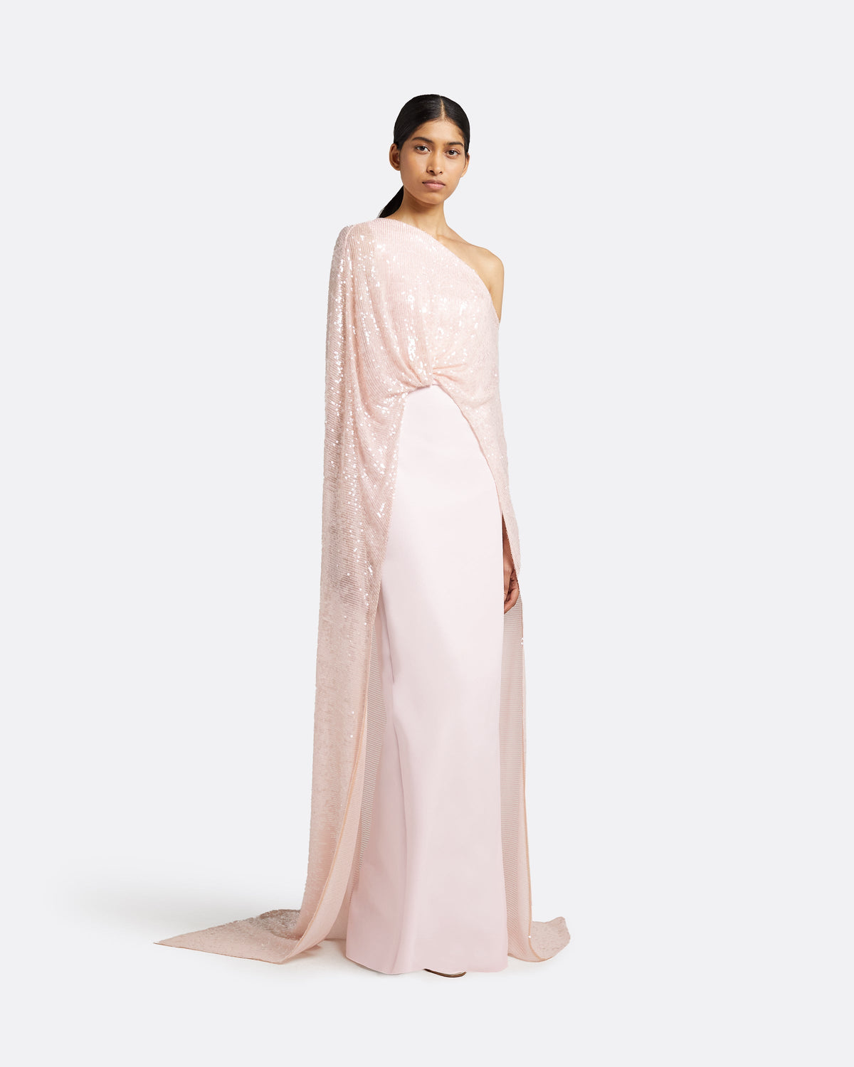 Cadenza Barely Pink Long Dress