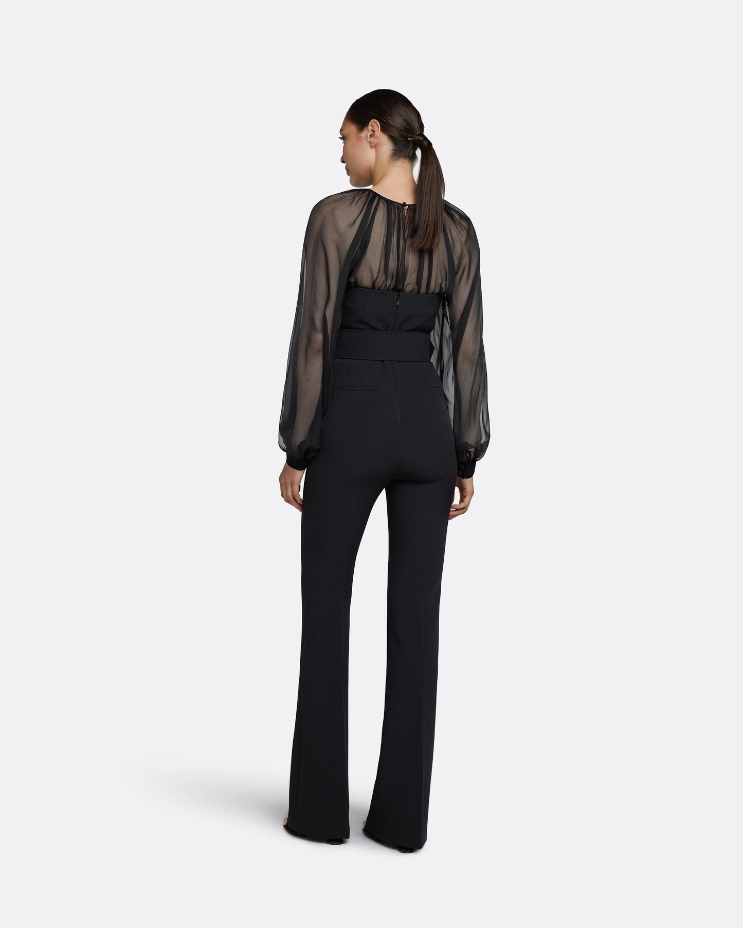 Aternia Black Jumpsuit With Buckle Belt