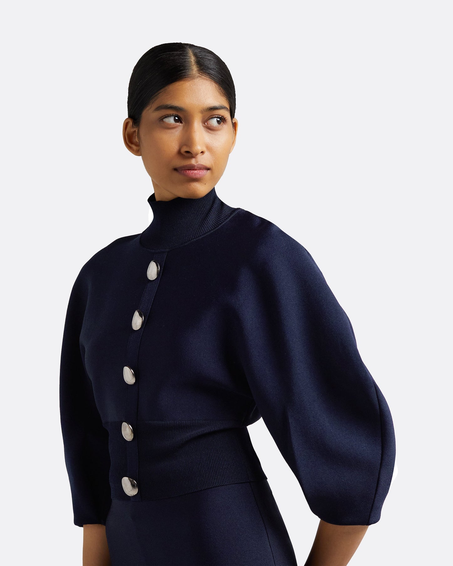 Lena Navy Knit Top