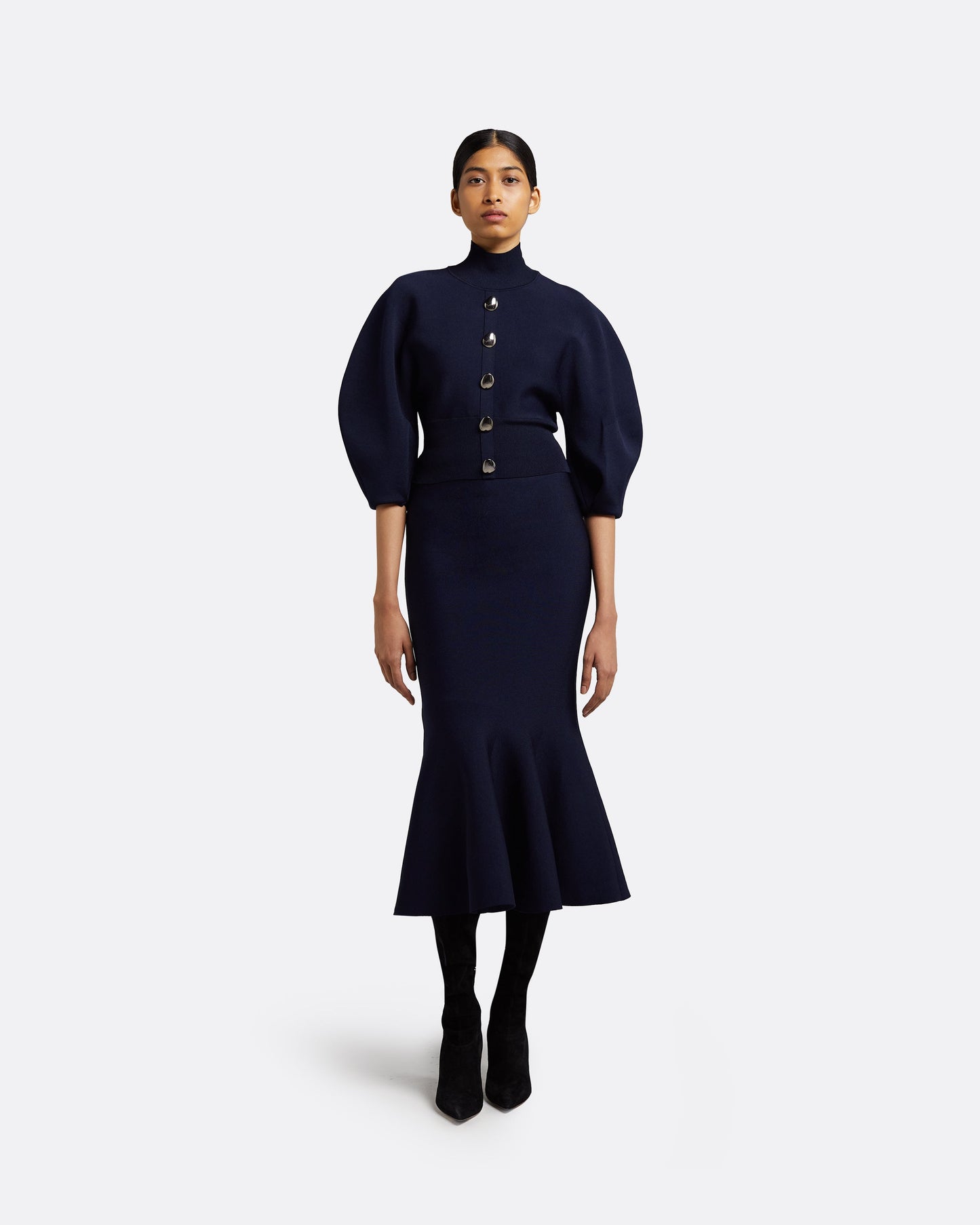 Kimberley Navy Knit Skirt