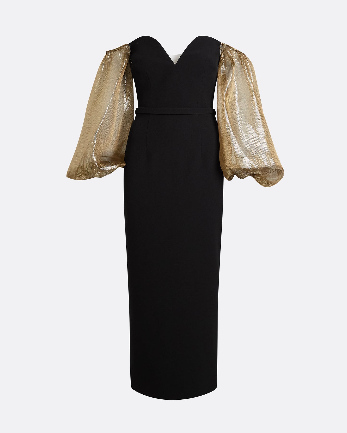 Aurelius Black & Gold Midi Dress