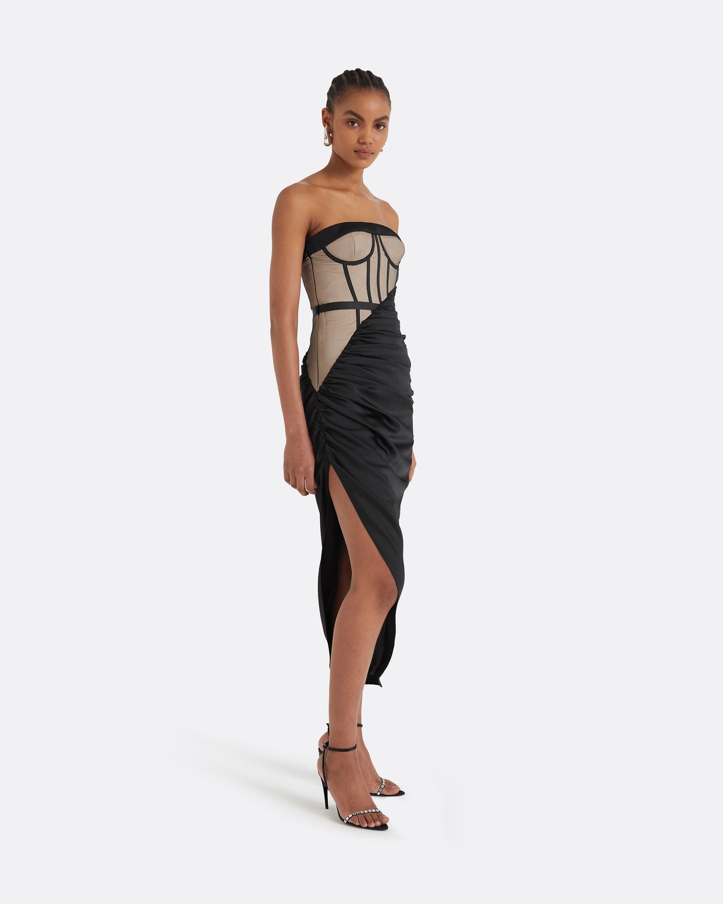 Ames Black Midi Dress