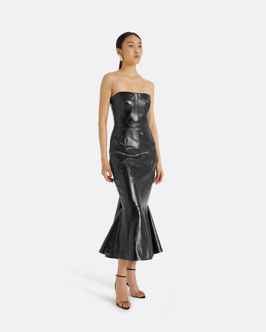 Hensley Black Midi Dress