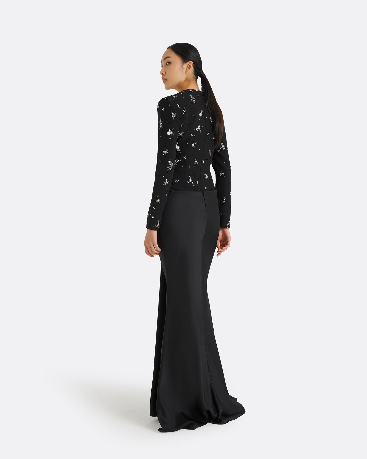 Naira Black Long Dress