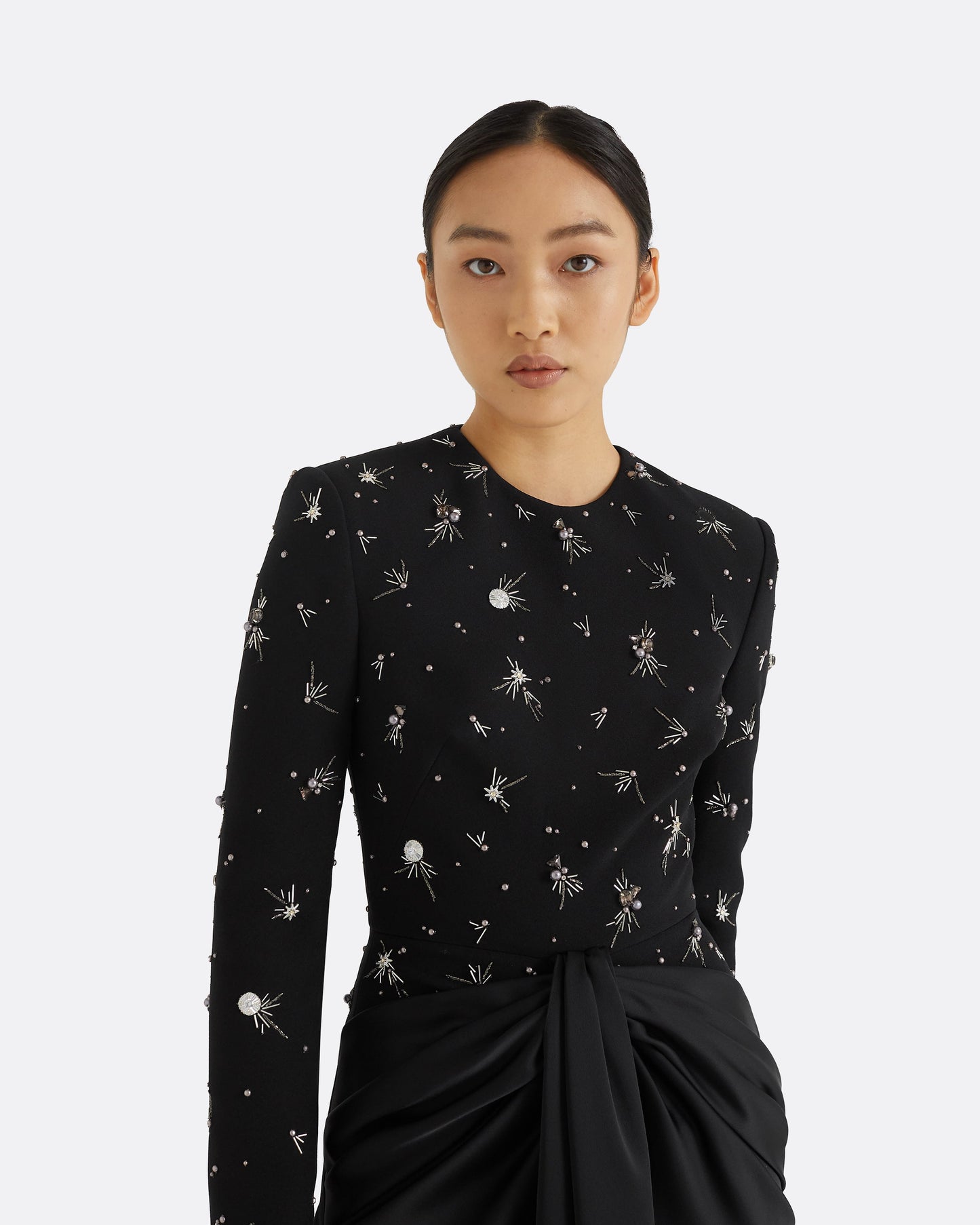 Naira Black Long Dress