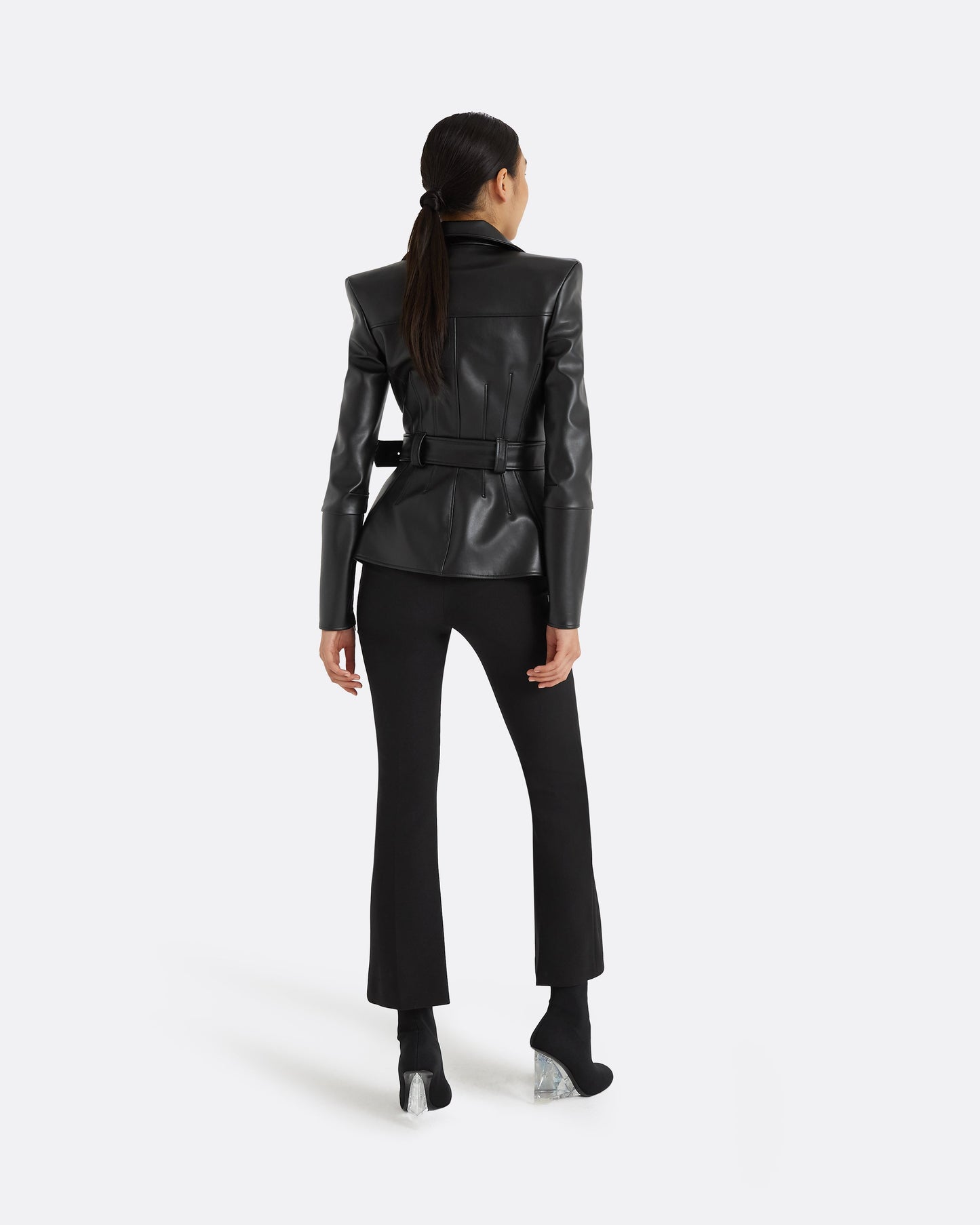 Euphemie Black Vegan Leather Jacket