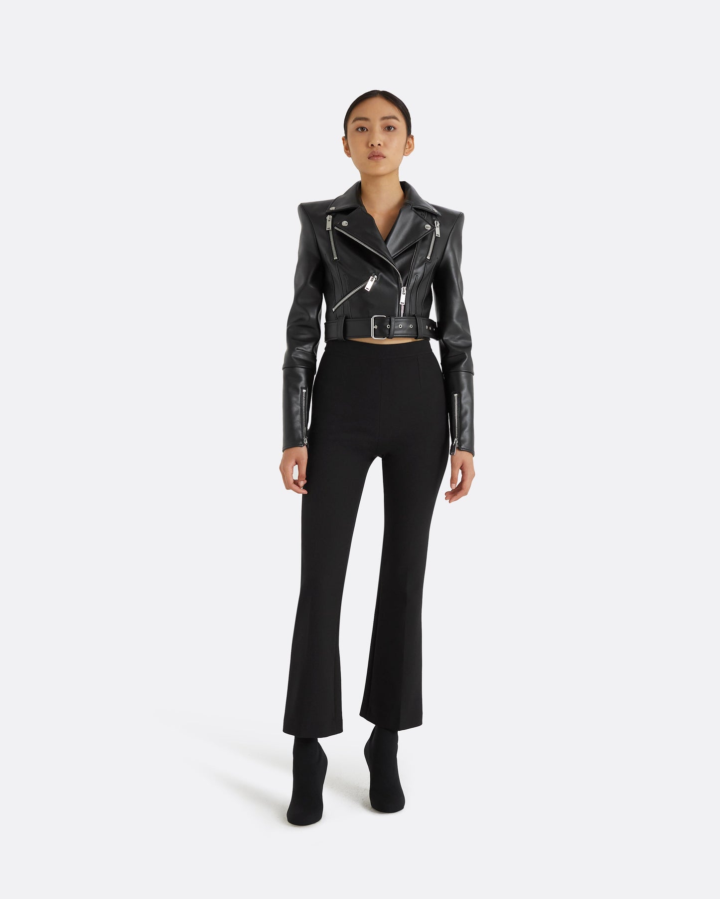 Euphemie Black Vegan Leather Jacket