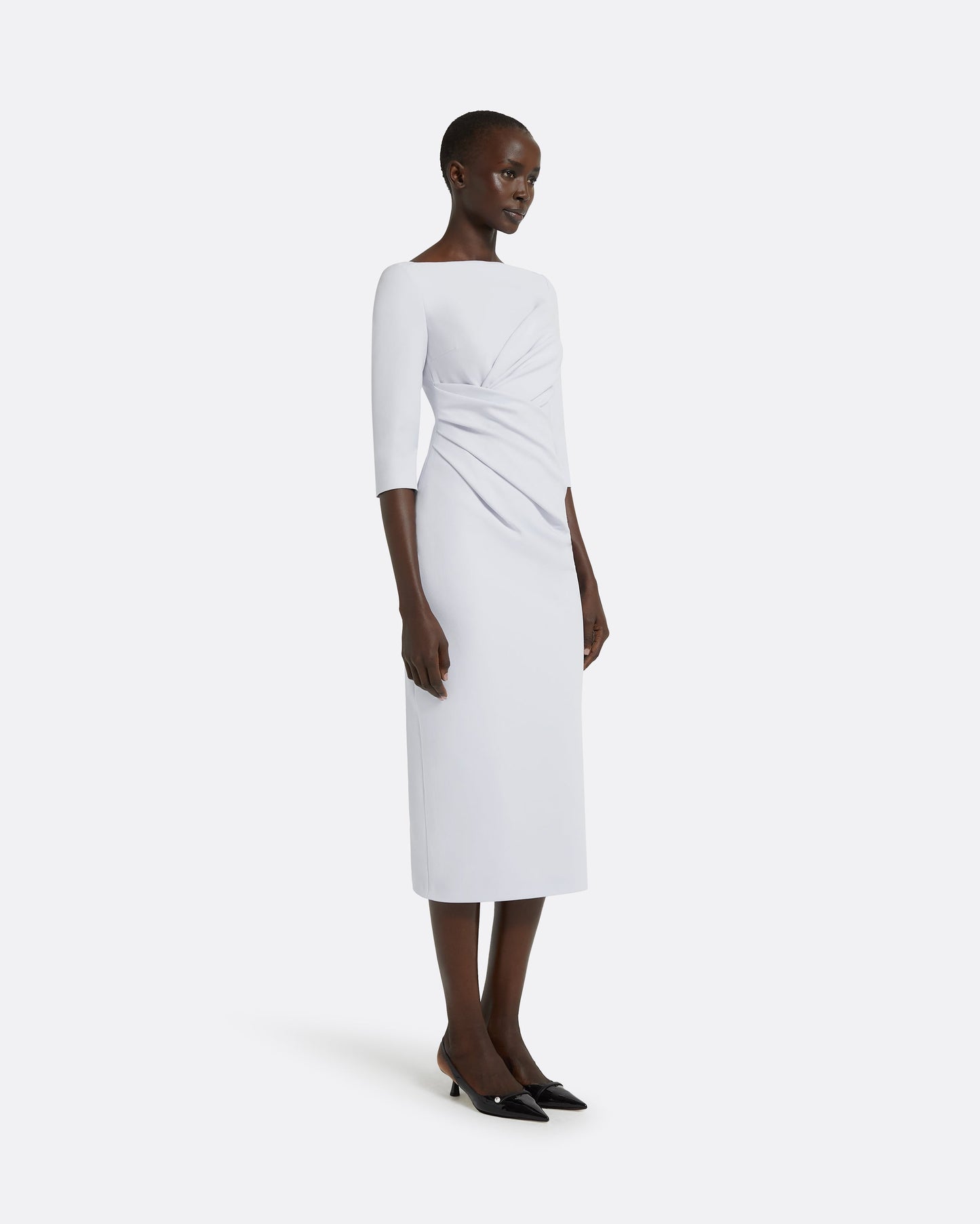 Asena Silk Blue Midi Dress
