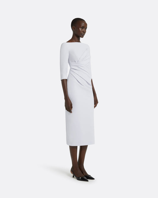Asena Silk Blue Midi Dress