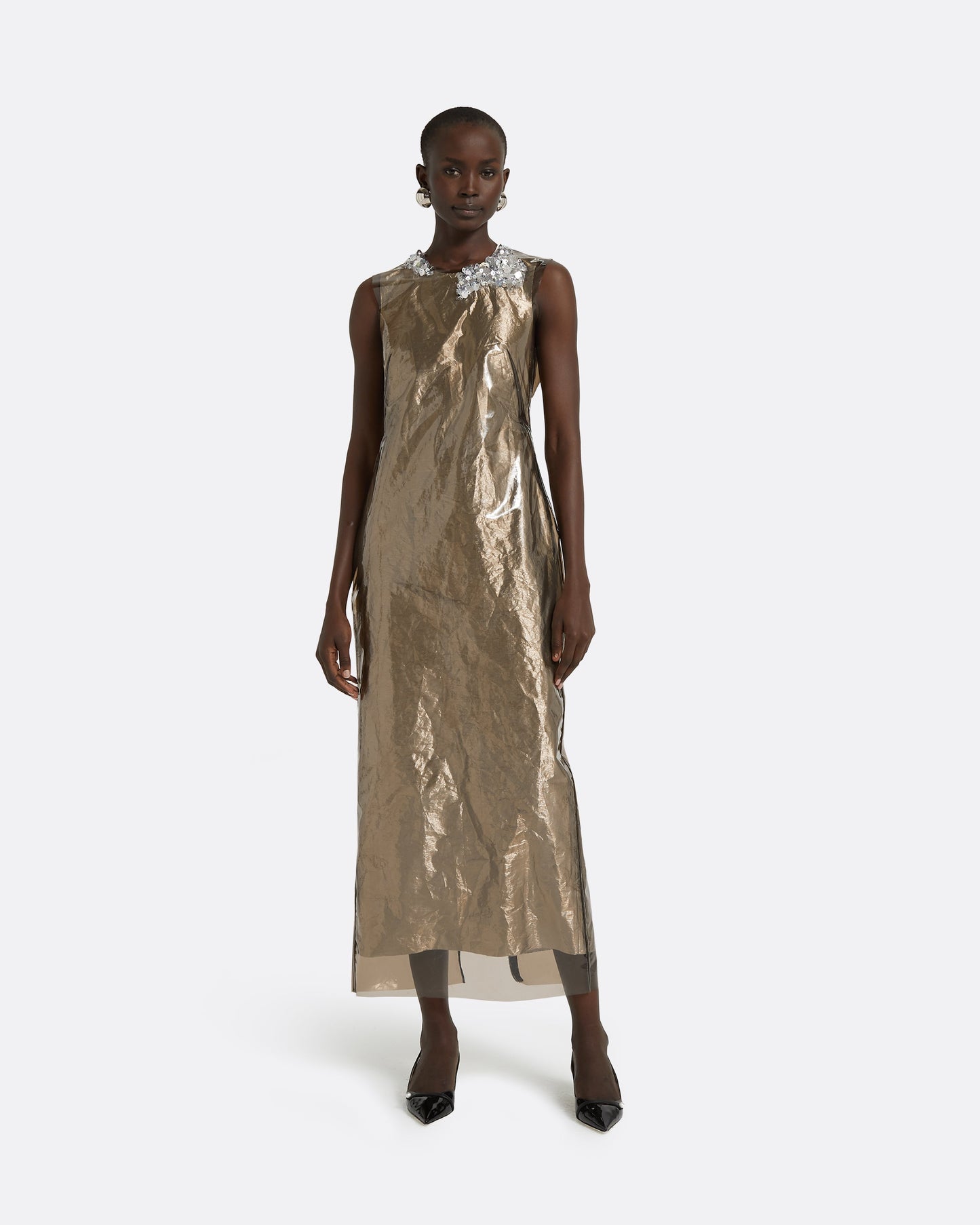 Amalia Taupe Midi Dress