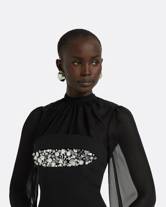 Duru Black Short Dress