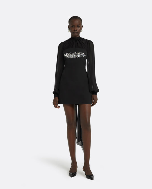 Duru Black Short Dress