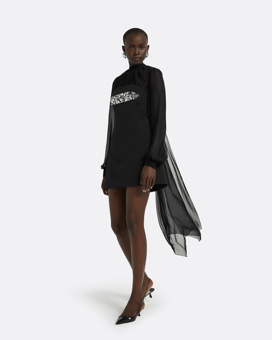 Duru Black Short Dress