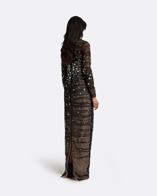 Defne Black Long Dress