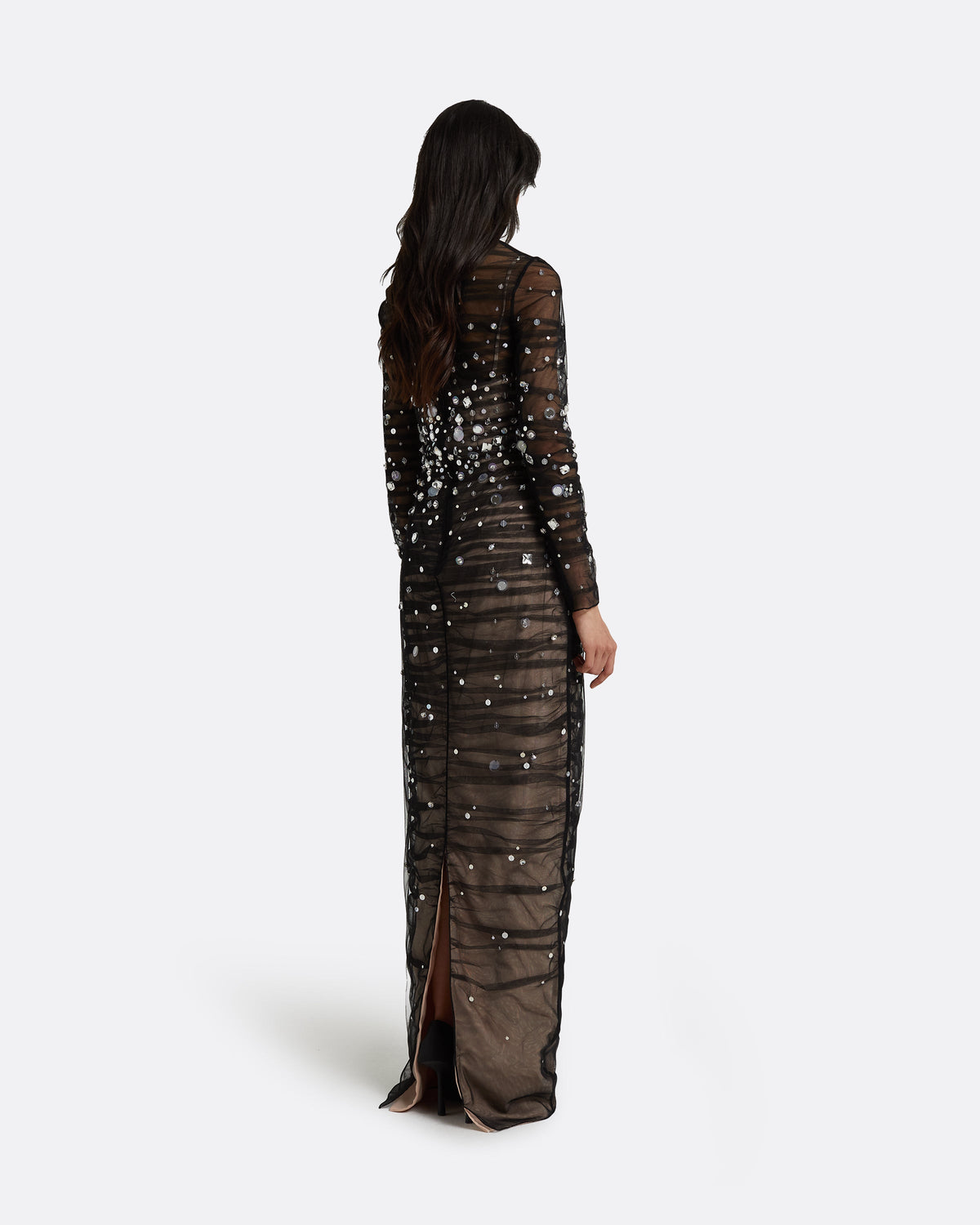 Defne Black Long Dress