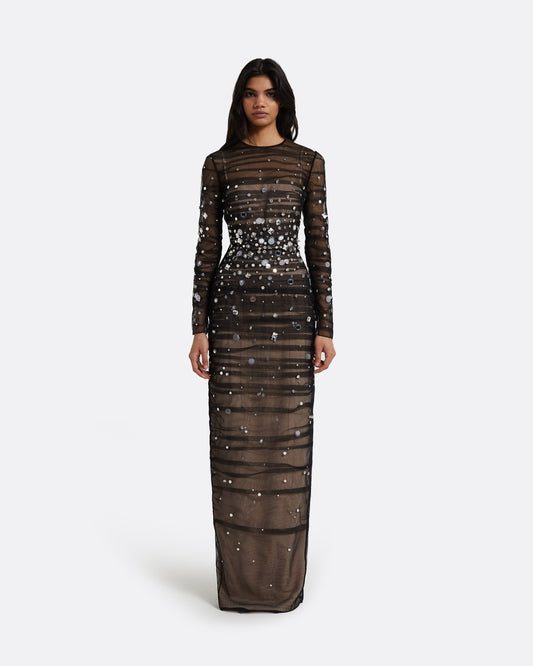 Defne Black Long Dress