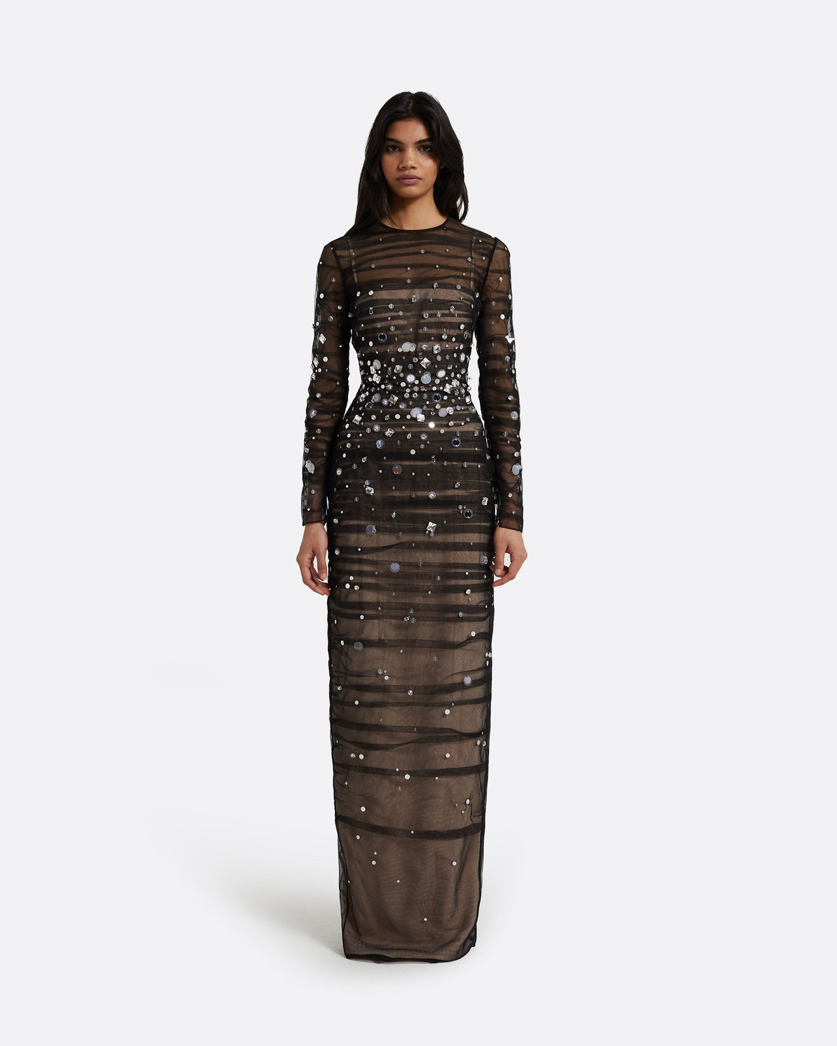 Defne Black Long Dress