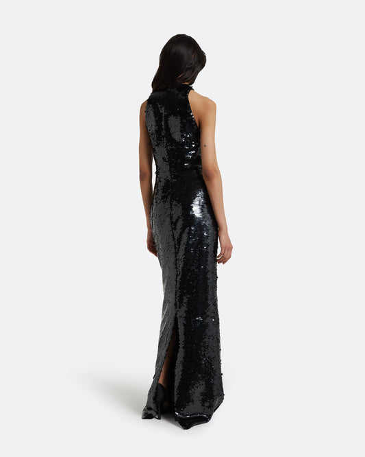 Santina Black Long Dress