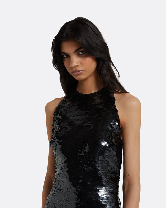 Santina Black Long Dress