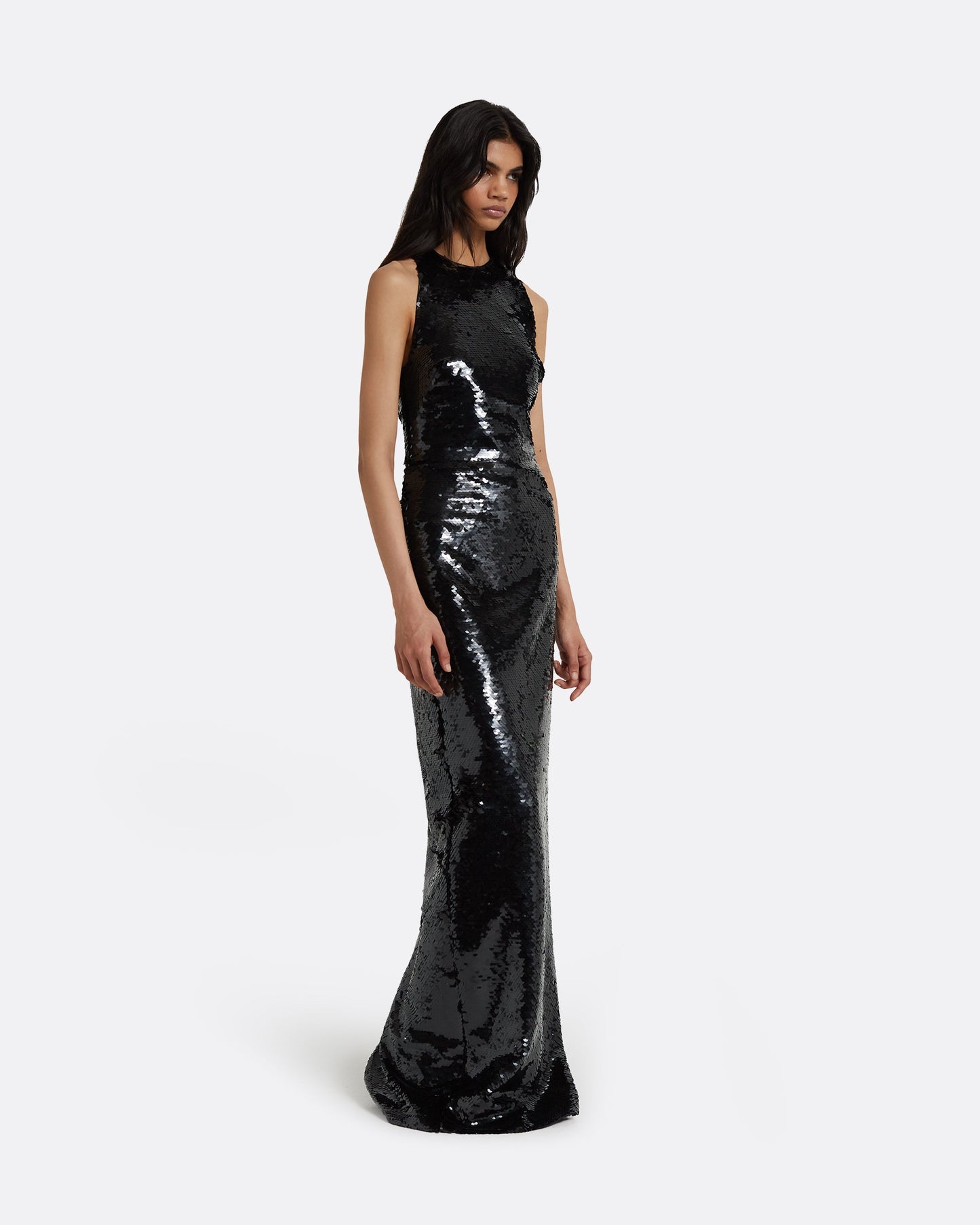 Santina Black Long Dress
