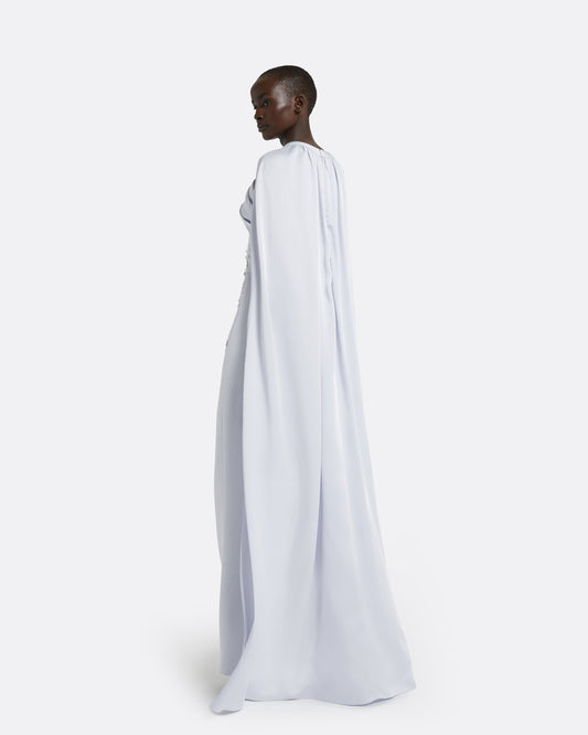 Ayse Silk Blue Long Dress