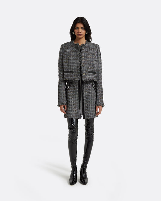 Amelia Metallic Greyscale Jacket