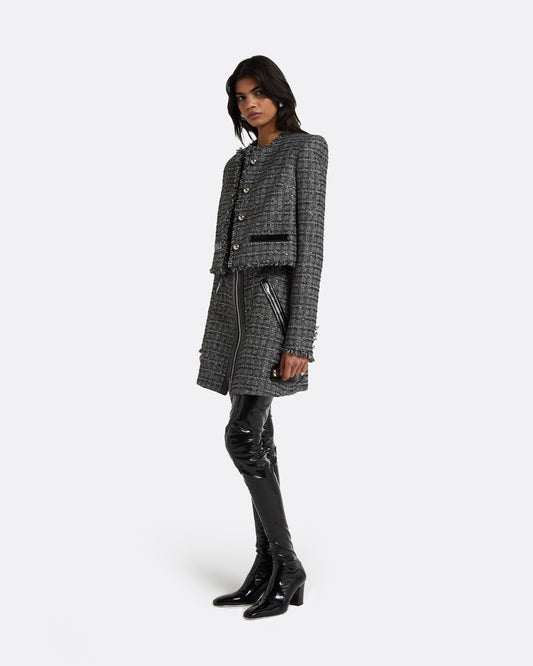 Amelia Metallic Greyscale Jacket