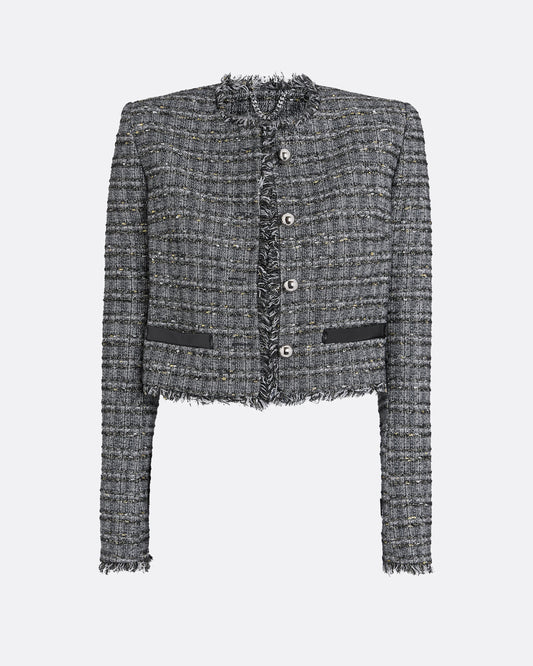 Amelia Metallic Greyscale Jacket