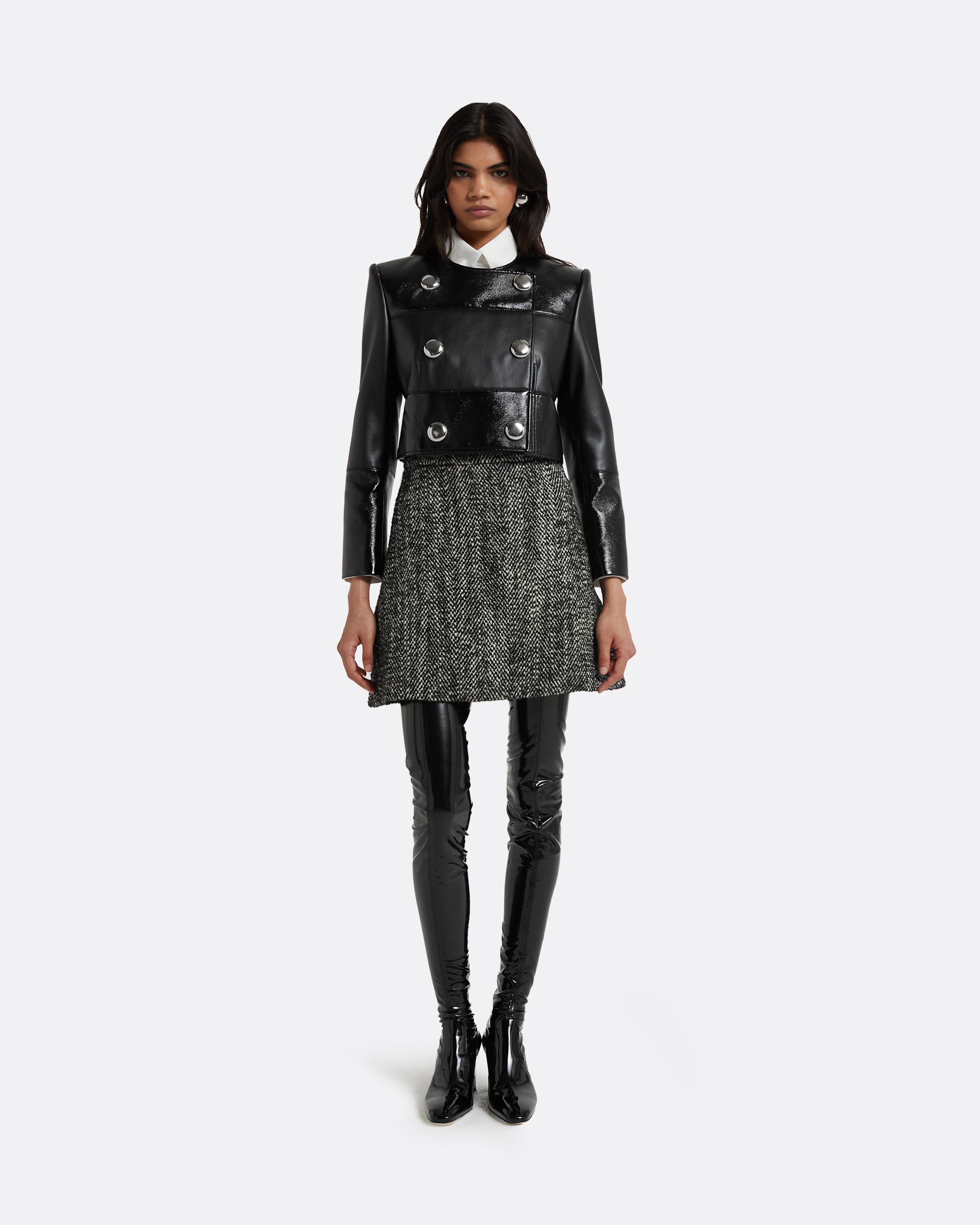 Bronagh Black Wool Skirt
