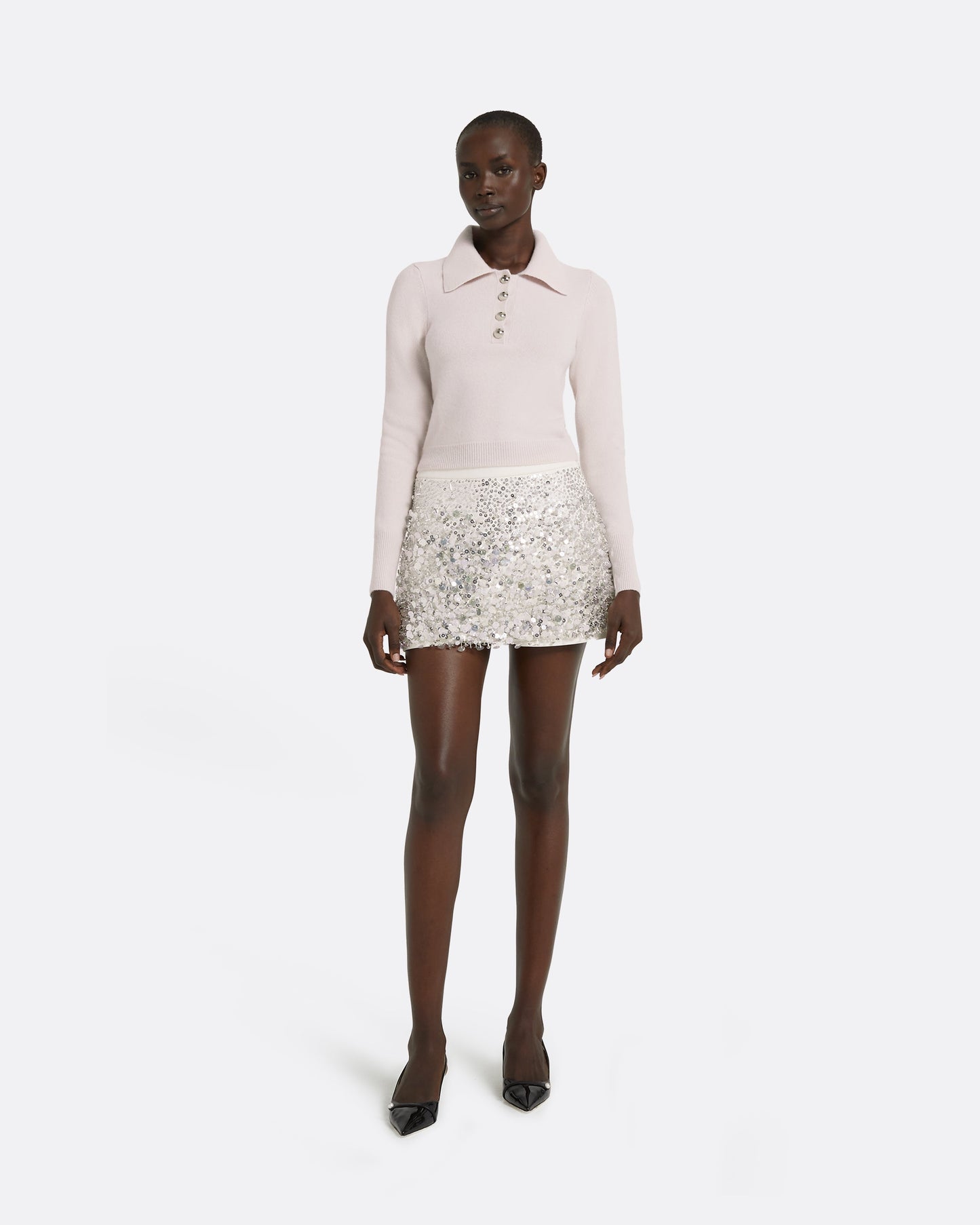 Ekol Barely Pink Knit Top
