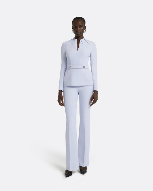 Alexa Silk Blue Trousers