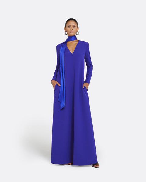 Safiyaa - Aleah Azure Blue Long Dress FR40 - US8