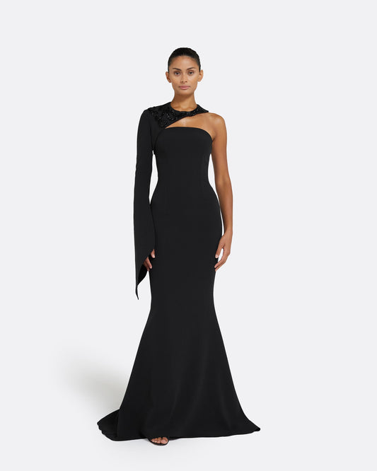 Raha Black Long Dress